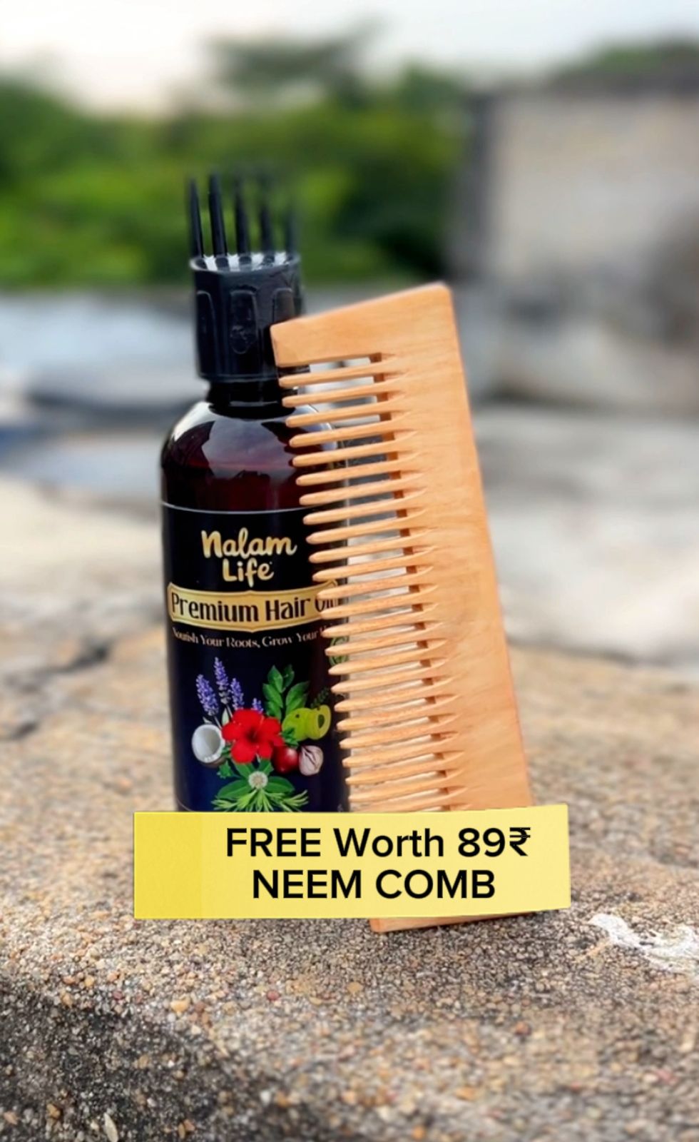 Premium Hair Oil + Free Neem Comb